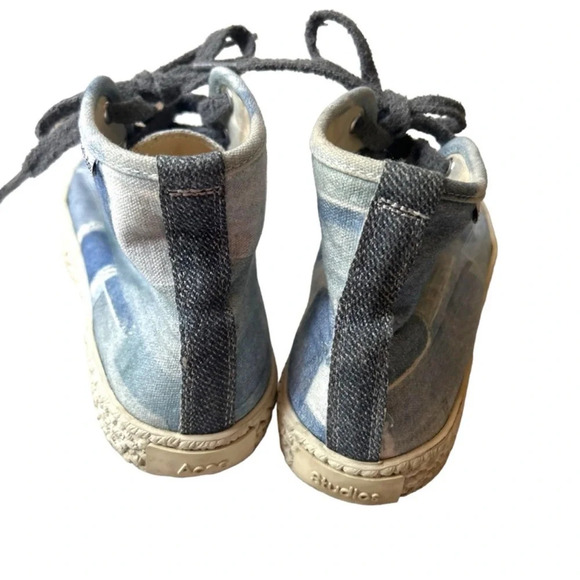 Acne studio high top denim sneakers - Picture 5 of 8